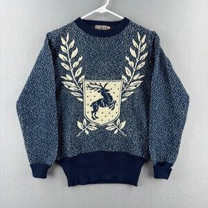 Vintage 60s Sweater Womens Small Knit Catalina Holywood Crewneck Wool Acrylic
